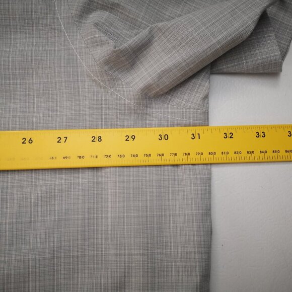 NWT Van Heusen Men's Size 3XL Naturel Stretch Non-Iron Grey Plaid Shirt - Picture 9 of 11